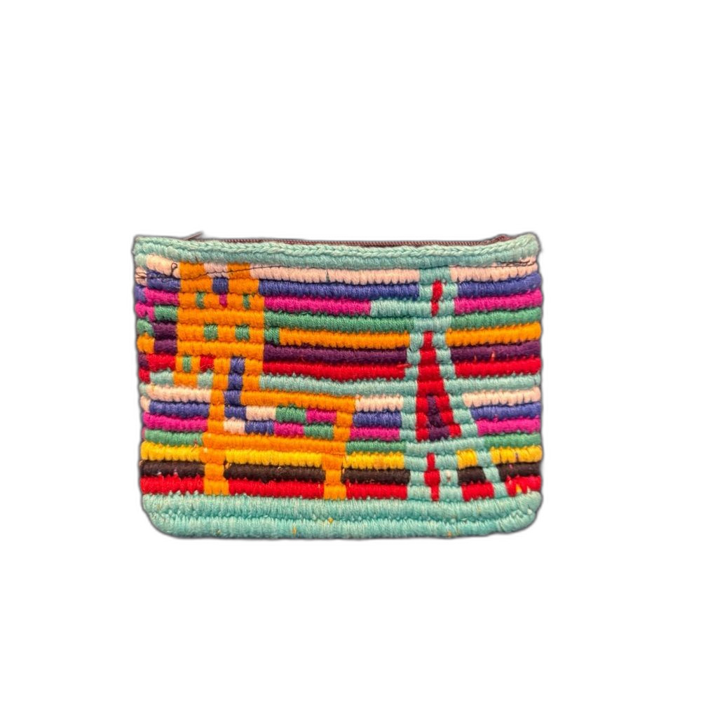 NWOT Vintage Guatemalan Woven Coin Purse Wallet Tribal Multicolor